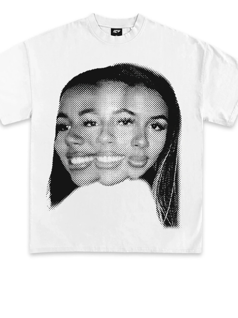 Mariah The Scientist Graphic Short-Sleeve Tee with Black Triple-Face Halftone